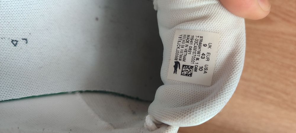 Кеди шкіряні Lacoste