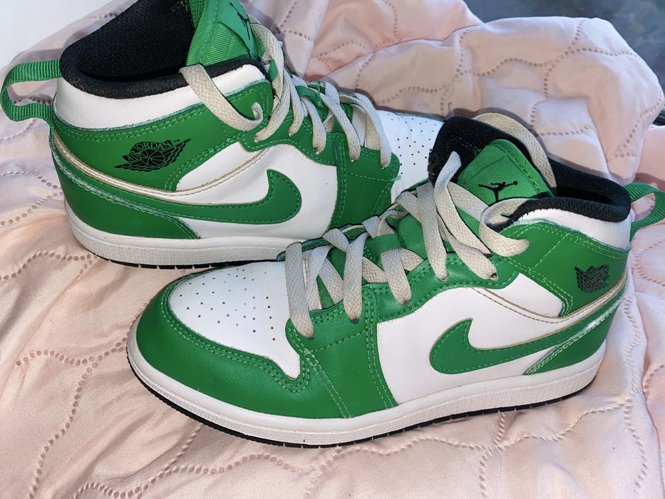 Nike Air Jordan 1 Mid Green White, 34 розмір