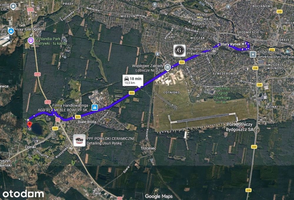 Dom nad jeziorem 10 km od centrum Bydgoszczy, z własną linią brzegową.