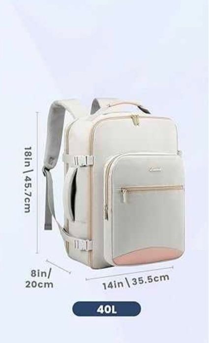 Lovevook duży plecak damski, bagaż podręczny 40L
