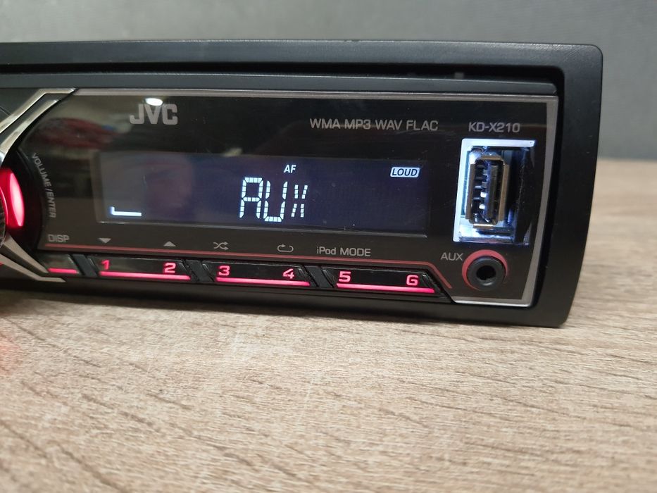 Radio samochodowe JVC KD-X210 USB z MP3 AUX, FLAC 4x50 RCA + Wzmacniacz Zadbane