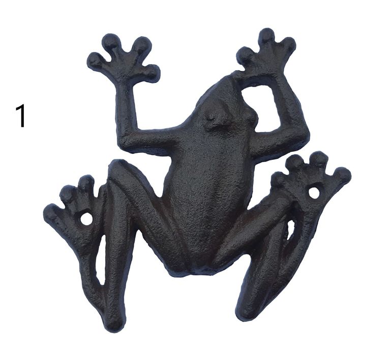 Żeliwna żaba, dekoracja do ogrodu, oczka wodnego