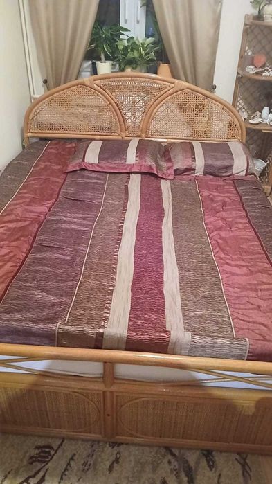 Łóżko ratanowe 160x200