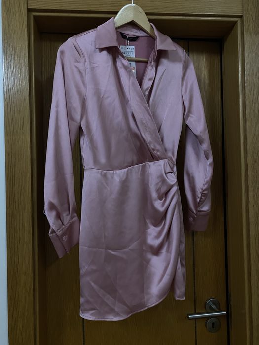 Vestido Zara novo com etiqueta rosa