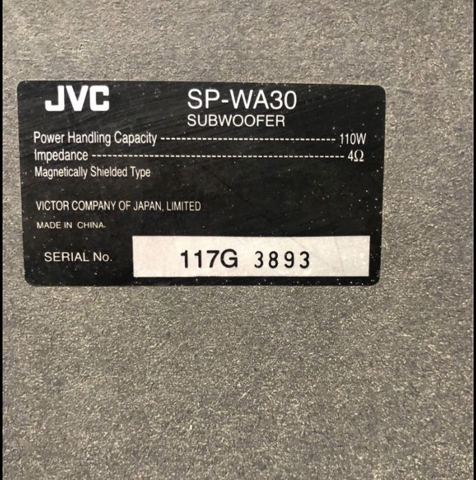 JVC 5.1 Speaker System with Subwoofer [285W]64752127761282124