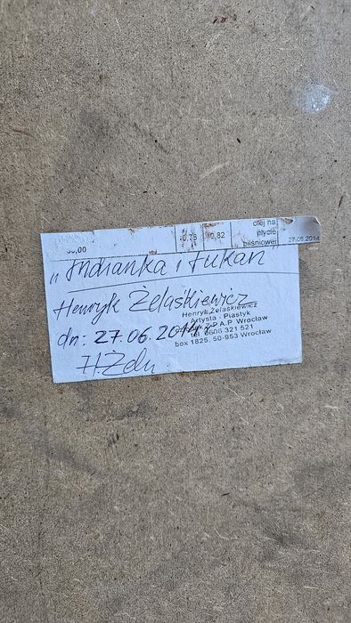 Henryk Żelaśkiewicz - Indianka i tukan obraz olejny