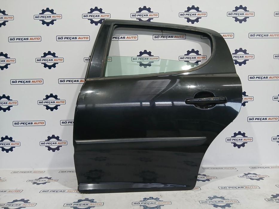 PORTA TRASEIRA ESQUERDA PRETO PEUGEOT 207 HATCHBACK 1.4 16V 2008-2013