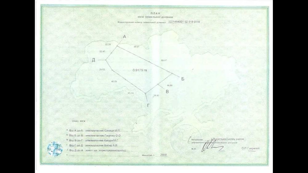 Рівна ділянка з асфальтованою дорогою та комунікаціями