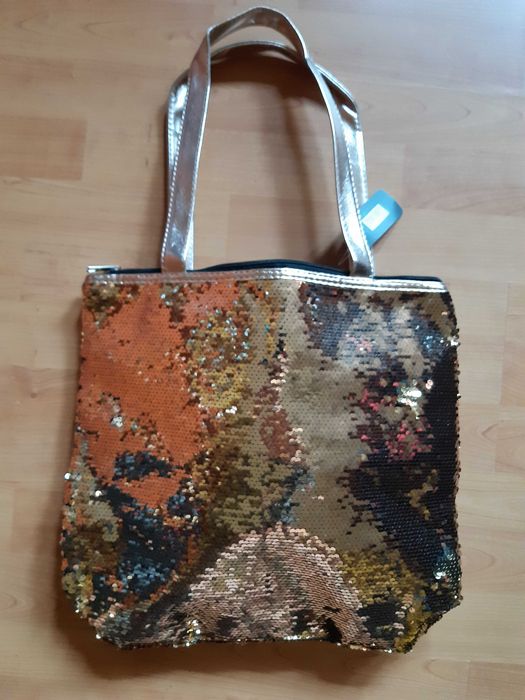 Nowa pojemna torebka damska złota