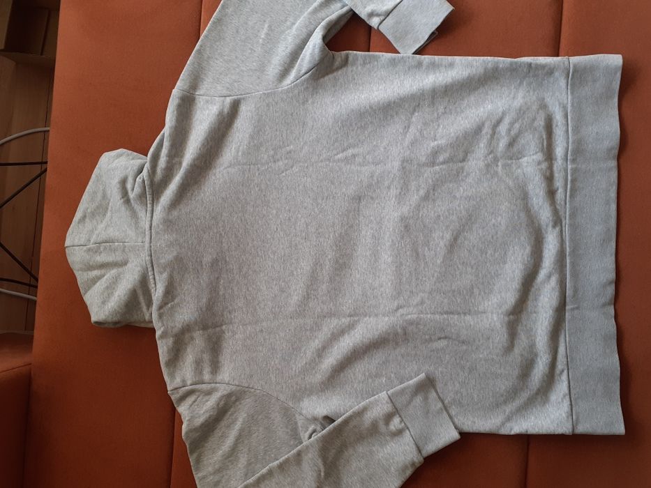 Szara bluza kangurka z kapturem Adidas XL