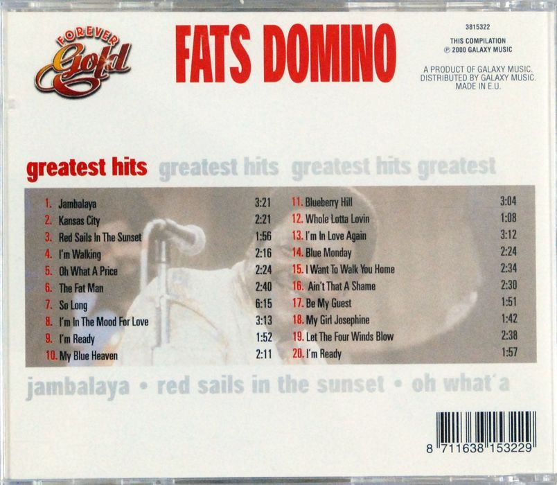 (CD) Fats Domino - Greatest Hits s.BDB