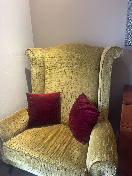 Cadeirão verde luxuoso