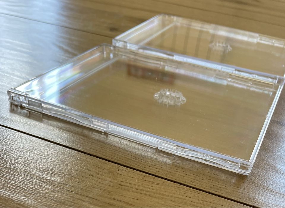 8 caixas de de cd’s slim transparentes