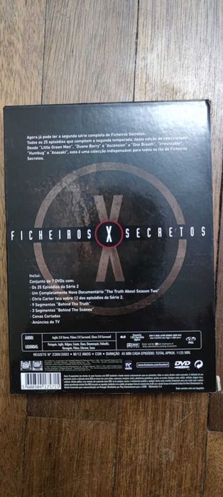 Segunda temporada completa de Ficheiros Secretos (The X-Files) em DvD