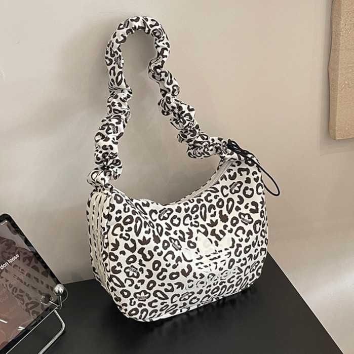 Жіноча сумка ADIDAS LEOPARD SMALL SHOULDER BAG / Сумка Адідас через плече з леопардовим принтом/ жіноча біла сумочка Адидас