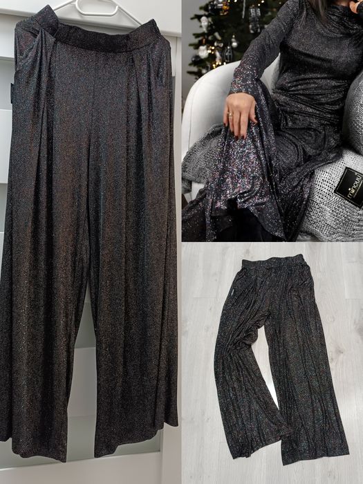 Spodnie + body szwedy Minouu holo cekin uni na M L xl