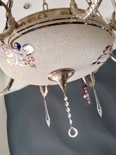 LIKWIDACJA EKSPOZYCJI włoski żyrandol, kryształ Swarovski, 8 ramion,