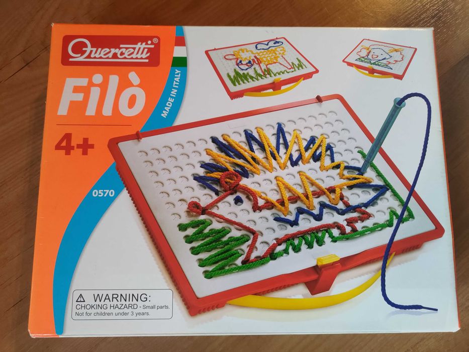 Quercetti FILO - zabawka edukacyjna dzieci 4+, wyszywanie sznurkiem