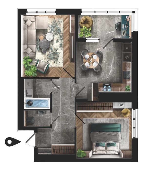 Продаж 2-кімнатної квартири, новобудова ЖК TWINS RESIDENCE Біла Церква