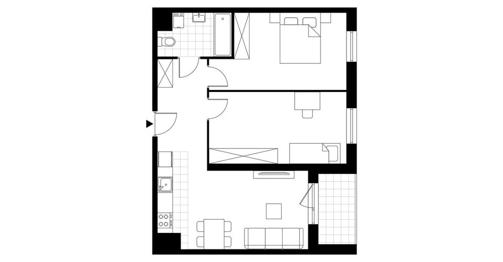 3-pokojowe mieszkanie 58m2 + loggia