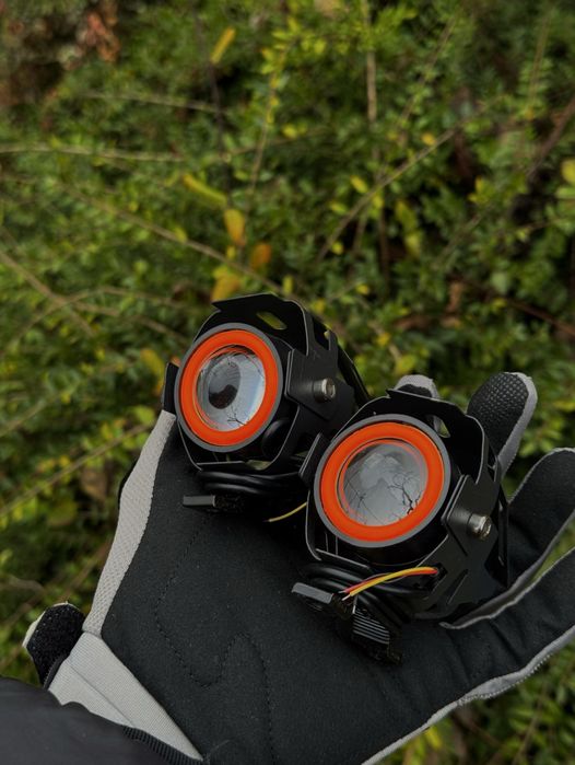 Авто мота туманки лінзи червоні