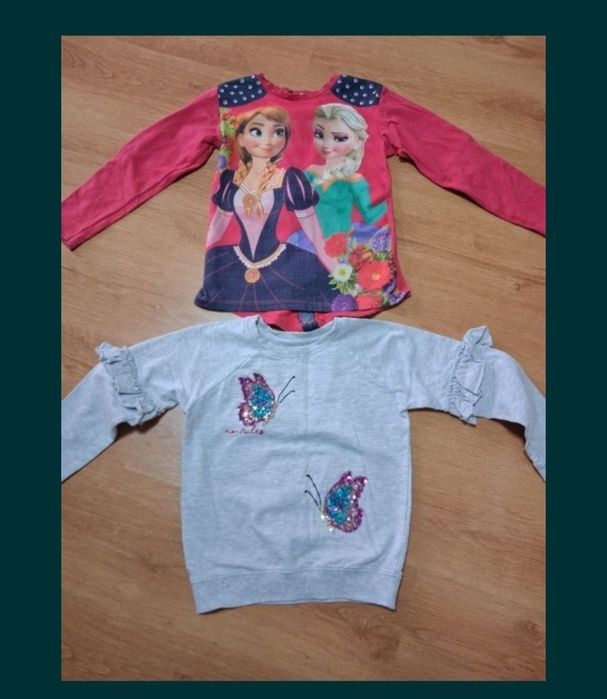3 bluzy dla dziewczynki r.128