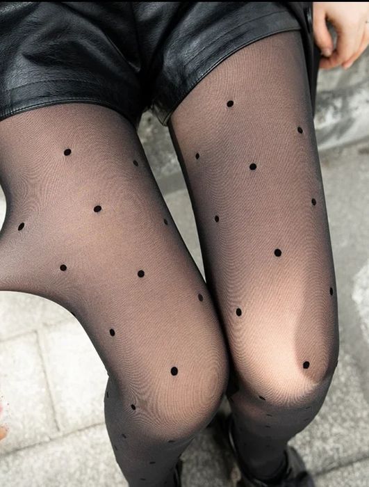 Имитация тонких капроновых колгот идеальные ножки колготки узор круг