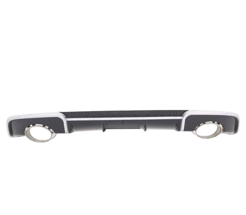 DIFUSOR PARACHOQUES TRASEIRO AUDI A3 8V 12-16 LOOK RS3 + PONTEIRAS