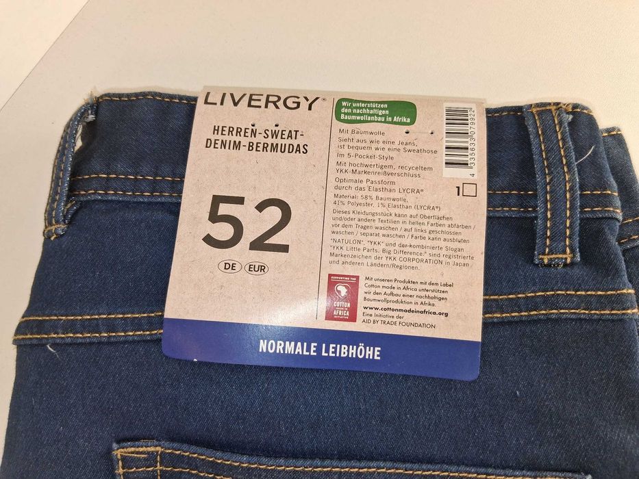 A119 Spodenki Jeansowe Męskie LIVERGY Bermudy Rozmiar L 52