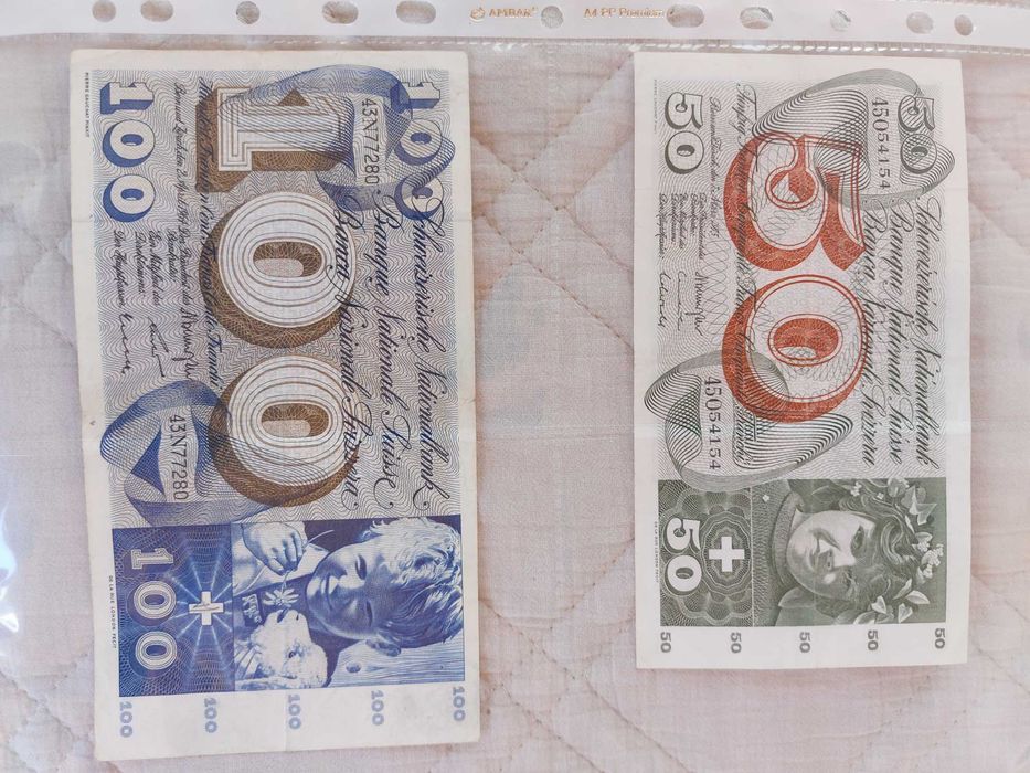 Notas Suiças muito antigas