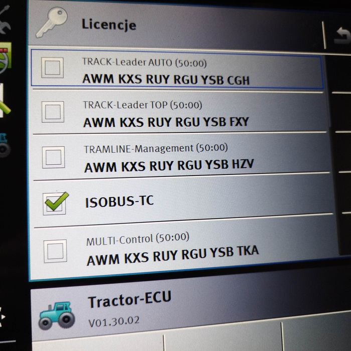 Terminal Isobus Muller Touch 1200 kontrola sekcji amazone horsch