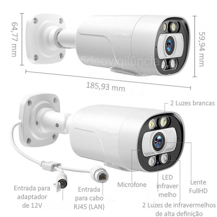 Kit NVR ‼️ 8 Canais ‼️ 4 Câmaras ‼️ 5MP ‼️ Reconhecimento de Rosto