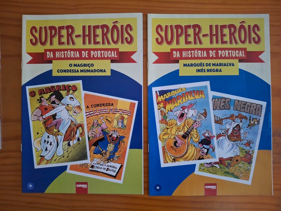 Colecção BD completa Super-Heróis da História de Portugal (14 vol.)