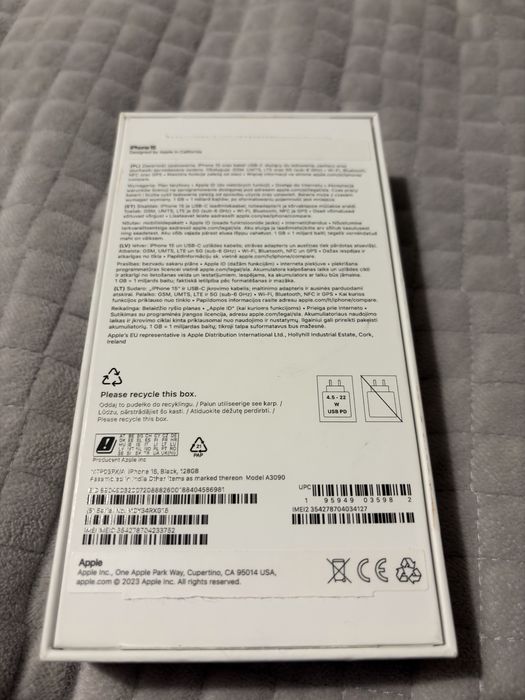 Iphone 15 black 128GB
