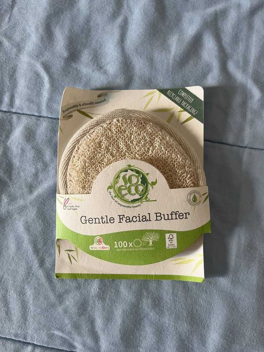 Esponja facial So Eco Gentle Facial Buffer, nova na embalagem
