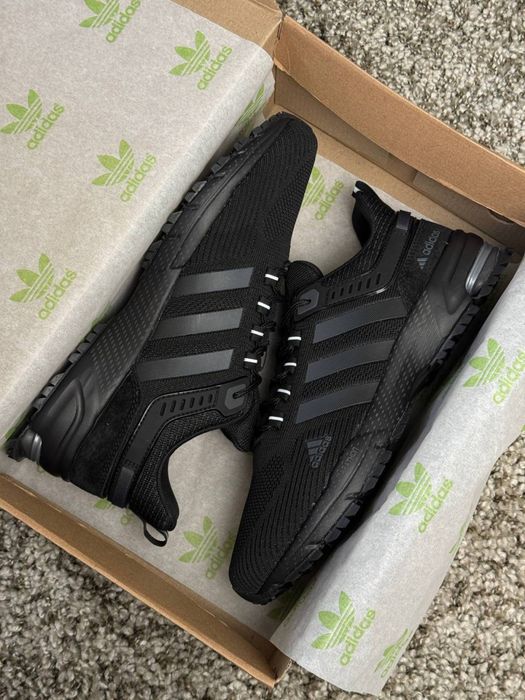 ХІТ! Чоловічі кросівки Adidas Marathon All Black 41 42 43 44 45 46