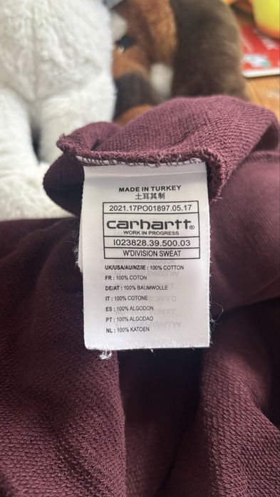 Carhartt WIP W’ Division Sweat оригінал бордовий світшот L