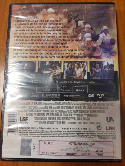 Dvd - Hotel Ruanda Novo Selado