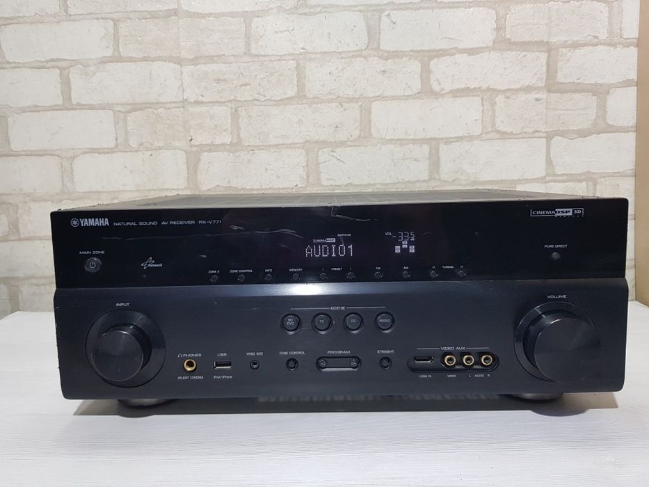 7.2AV ресивер Yamaha RX-V771,7х160Вт, Flac USB 3D HDMI Phono