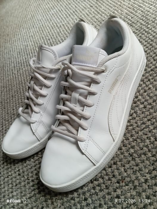 białe sneakersy damskie model Puma Smash r. 40,5