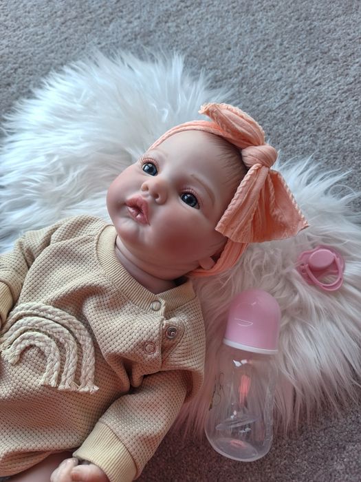 Lalka jak żywe dziecko reborn piękna NOWA duża 48 cm ubrana jak na zdj
