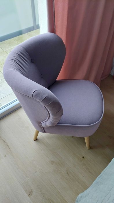 Fotel Ikea Grubbo liliowy