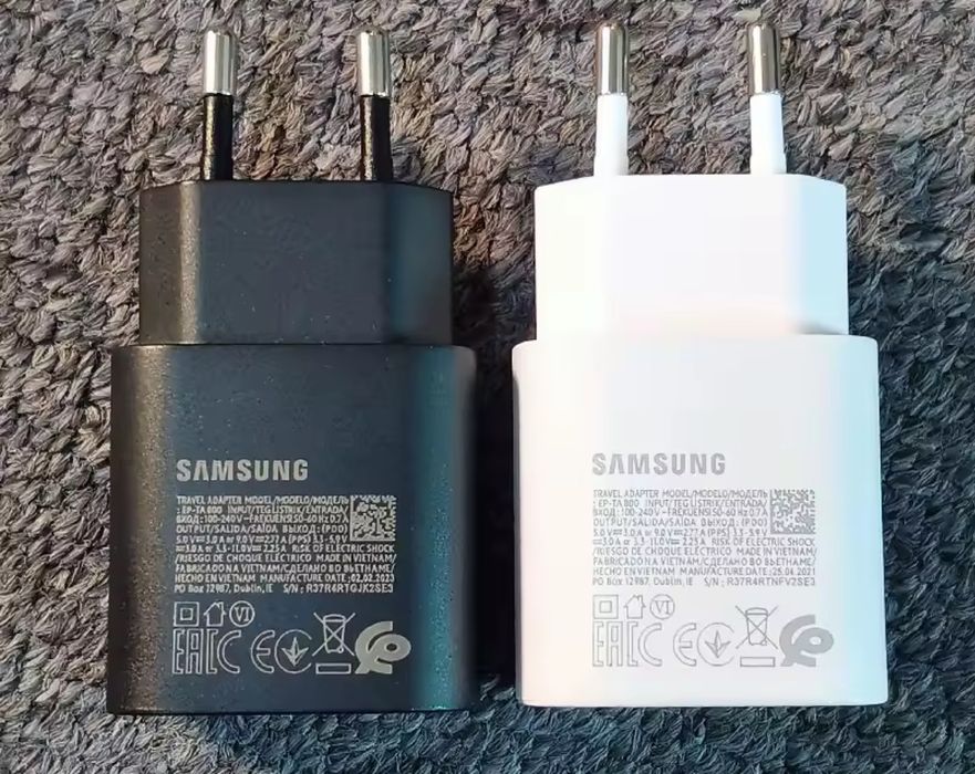 Оригінальна швидка зарядка  Samsung 25 W  Виробник В'єтнам.