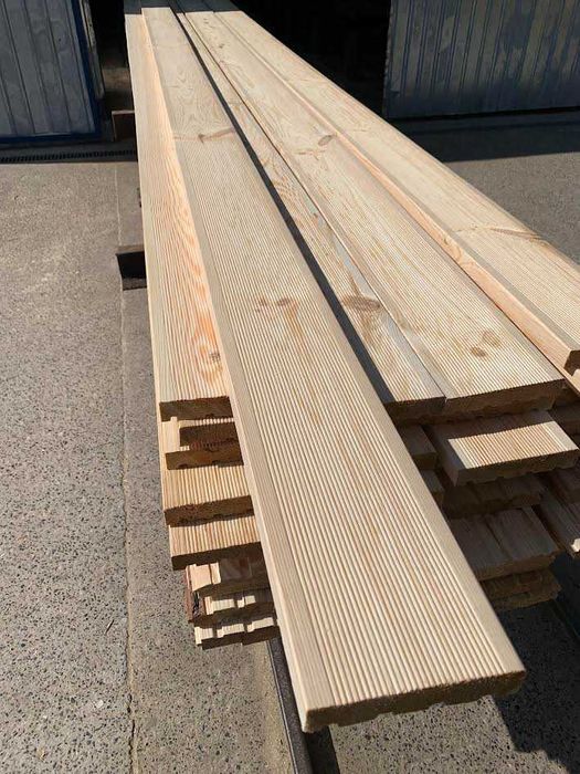 Deska Tarasowa Ryflowana 145mm x 28 mm Sosna Modrzew