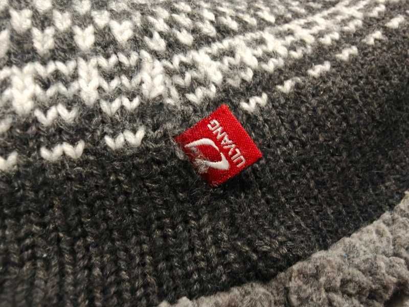 Czapka Zimowa Ulvang 100% Merino Wool Wełna Nordic Pattern Uszatka 58