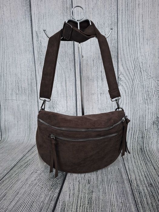 Torebka nerka Eko zamsz Kolor Coffee  Paolo Bags