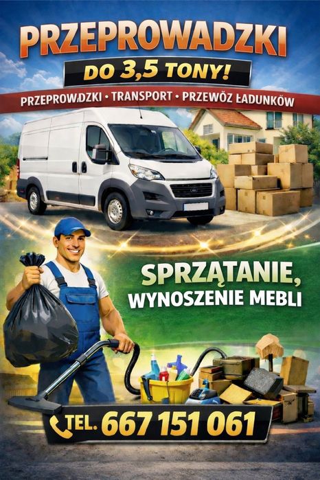 Przeprowadzki do 3,5 tony. Pomoc