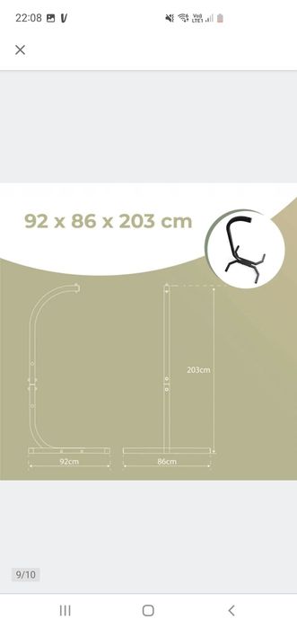 Huśtawka na ogród/balkon na stelażu