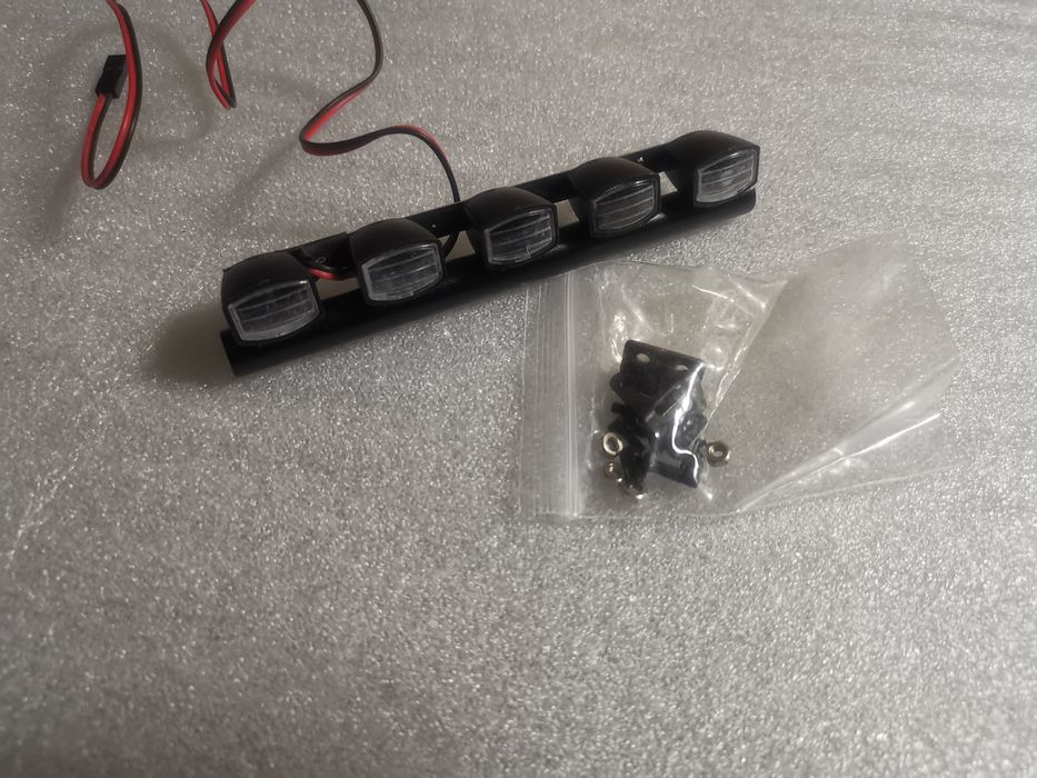 Faróis focos luzes tejadilho barra de LED's 6V para RC Crawlers e Jipe