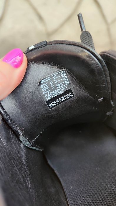 Ecco 40 ботинки шкіряні черевики високі кеди кросівки взуття ессо